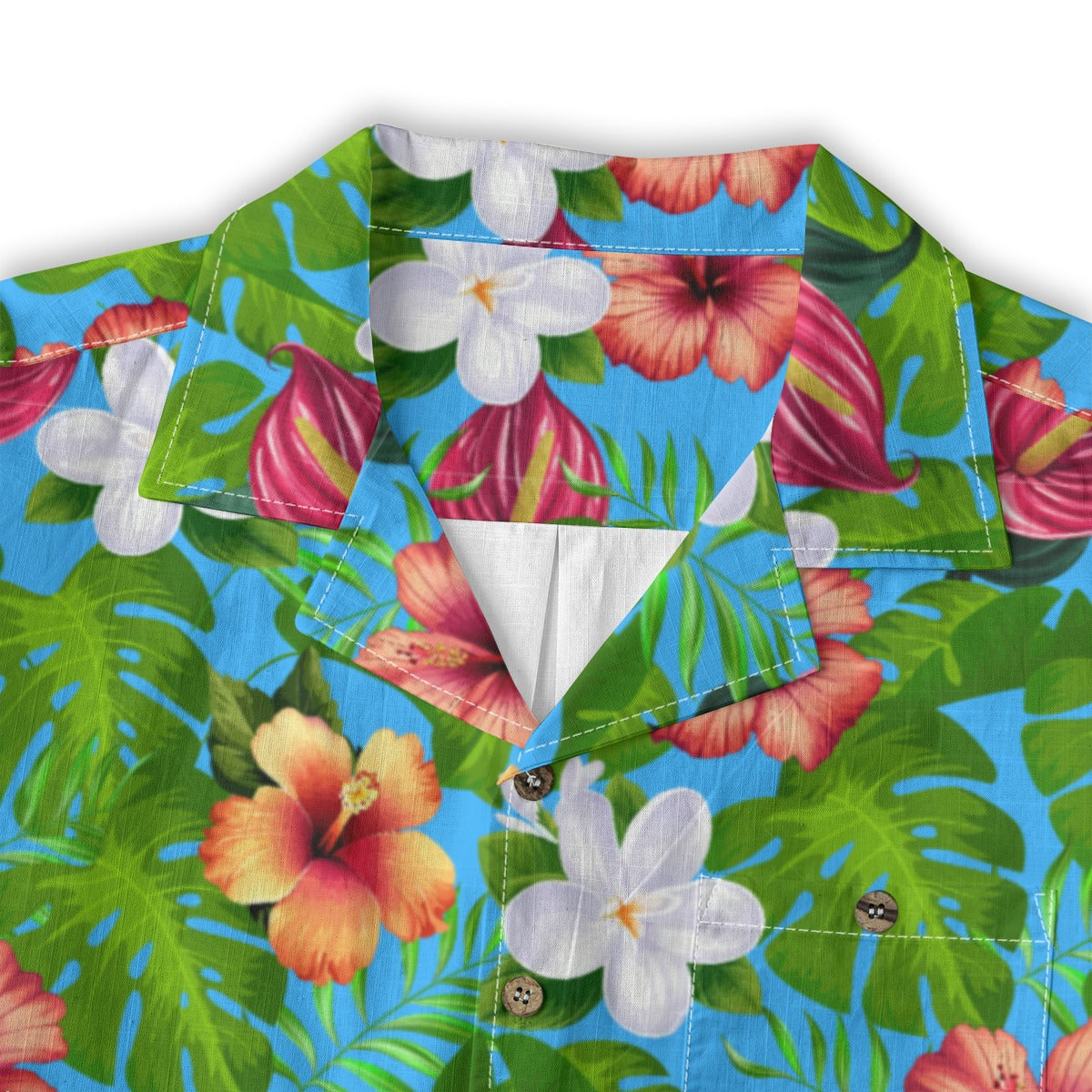 "Jungle Odyssey Hues: Rainforest Expedition" Hawaiian Shirt - 100% Cotton