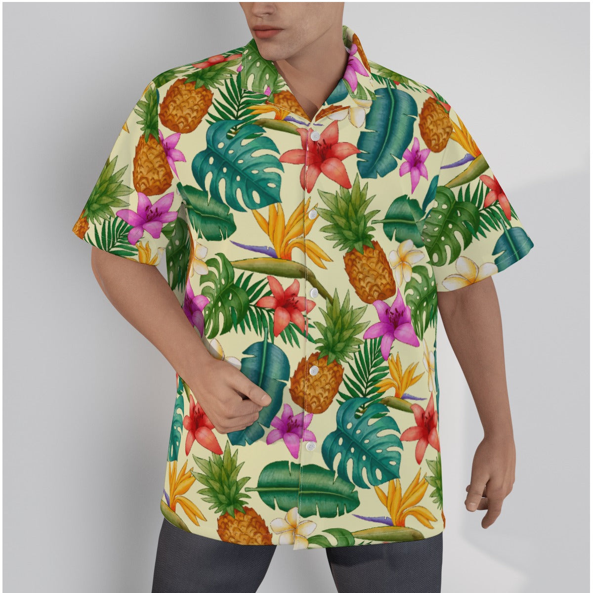 "Pineapple Infused" Hawaiian Shirt - Cotton