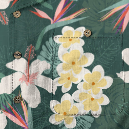 "Dark Allure" Hawaiian Shirt - 100% Cotton