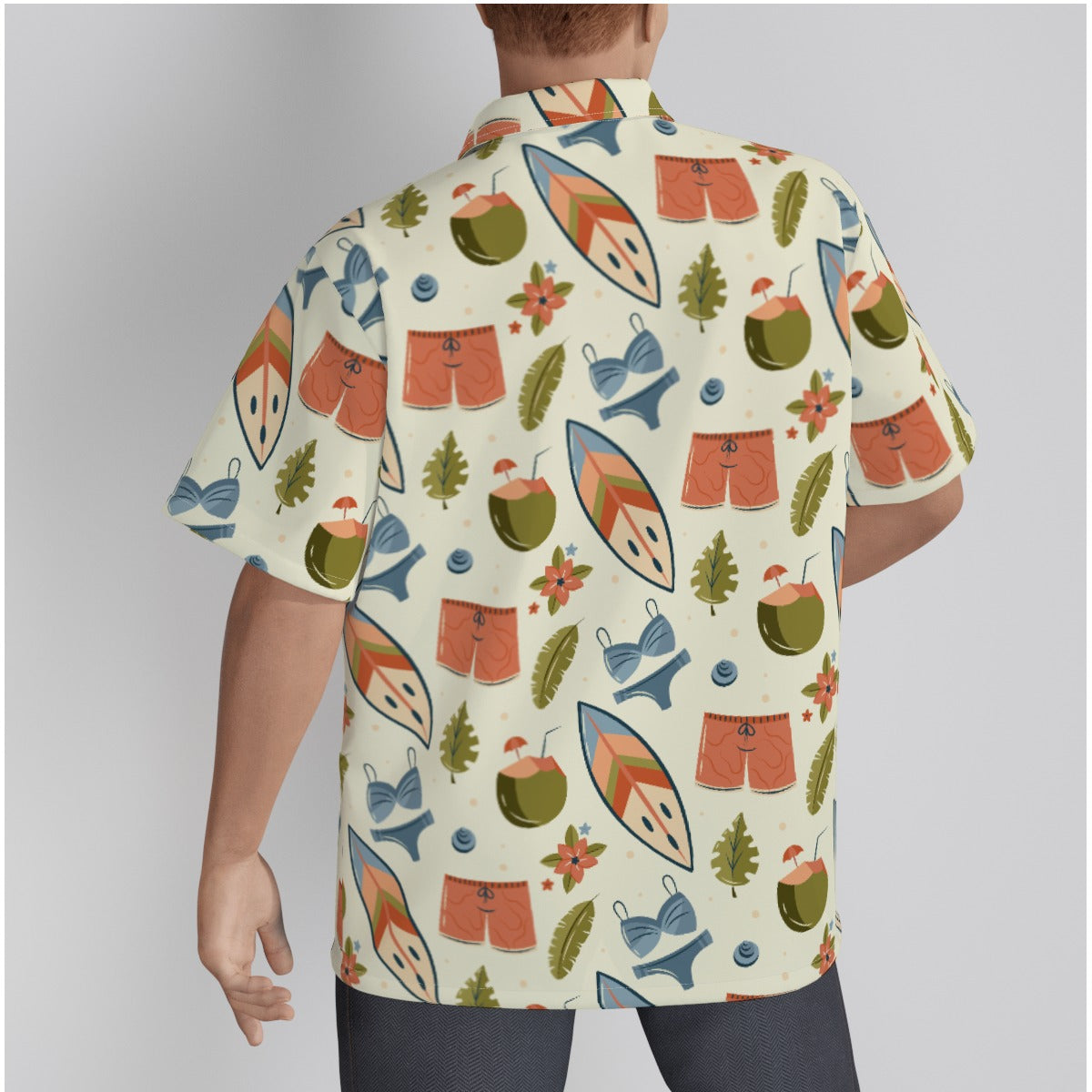 "Golden Sands Getaway" Hawaiian Shirt-Cotton