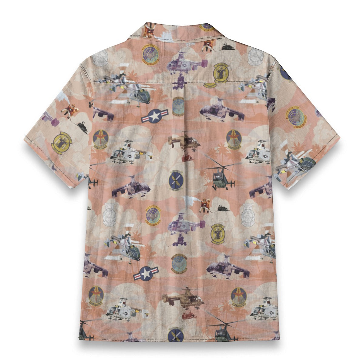 HH-43 "Huskie" Hawaiian Shirt – Cotton Edition | PEDRO-Inspired Vintage Aviation Vibes - Red