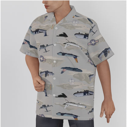 "Air Mobility Command " Tribute Hawaiian Shirt, Beige in Cotton!