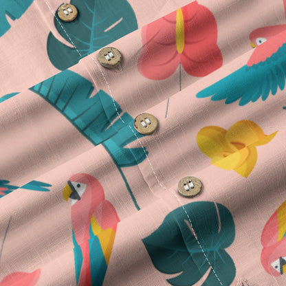 "Colorful Plumage" Hawaiian Shirt - 100% Cotton