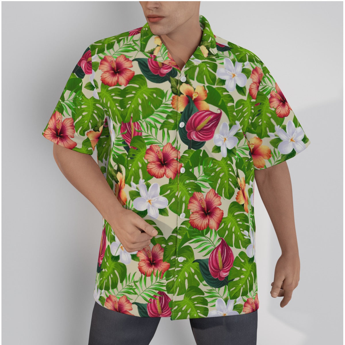 "Jungle Odyssey: Beach Vibes" Hawaiian Shirt - Cotton