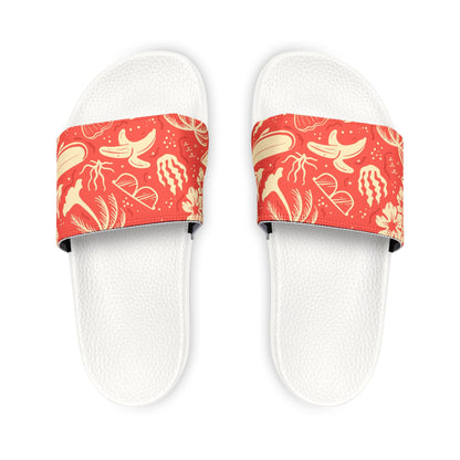 "Tropical Radiance in Red" Women's Beach Sandals