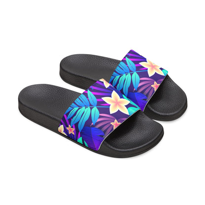 "Purple Paradise Blooms" Men's Beach Sandals