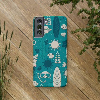 "Surf's Up, Dive Down" Eco Biodegradable Cases - iPhone and Galaxy