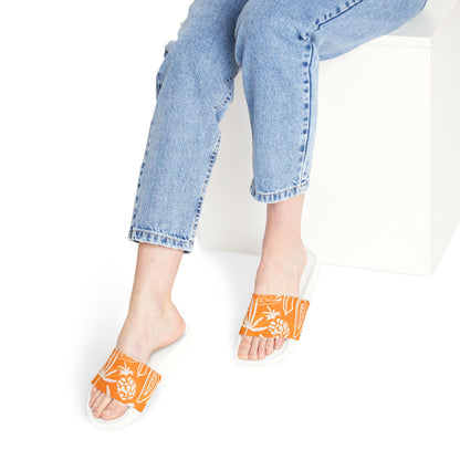 "Orange Pineapple Papaya Fusion" Women's Beach Sandals