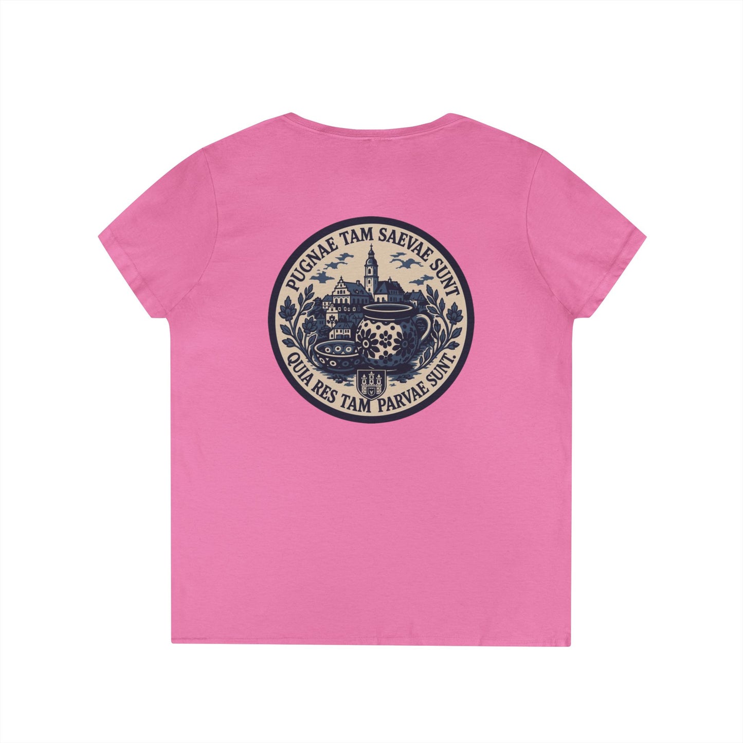 FOS Bolesławiec “Pugnae Tam Saevae Sunt” Ladies' V-Neck T-Shirt