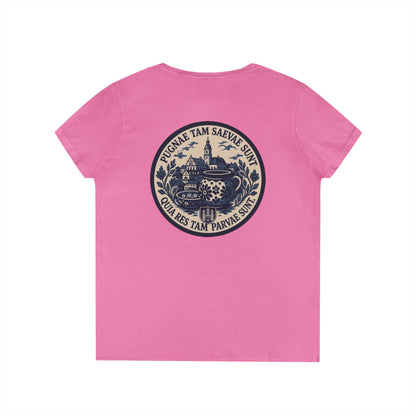 FOS Bolesławiec “Pugnae Tam Saevae Sunt” Ladies' V-Neck T-Shirt