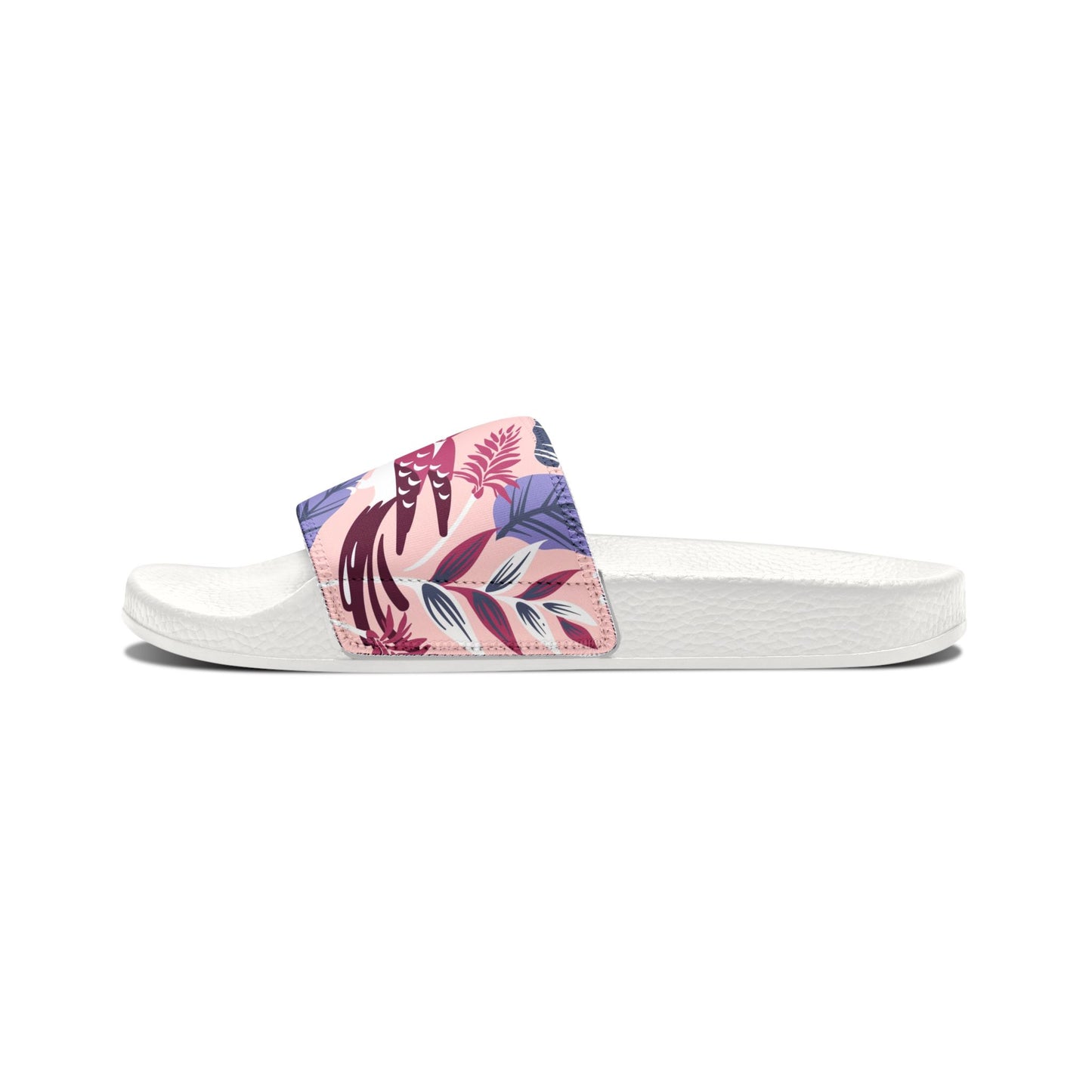 "Tropical Avian Whispers: Pink Paradise" Men's Beach Sandals