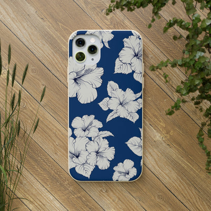 "Classic White Hibiscus"  Eco Biodegradable Phone Cases - iPhone and Galaxy