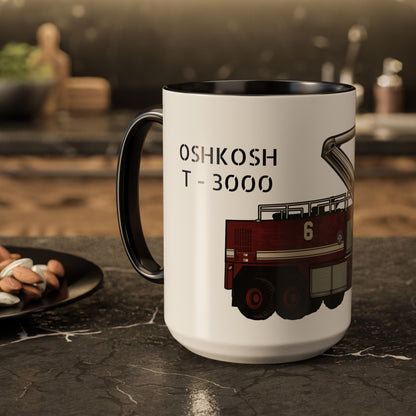 Oshkosh T-3000 Crash Fire Rescue Coffee Mug by Island Vibes For Life