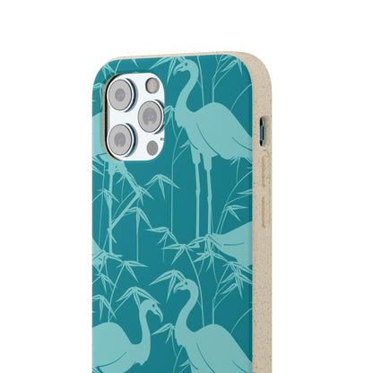 "Egrets in Teal" Eco Biodegradable Cases - iPhone and Galaxy