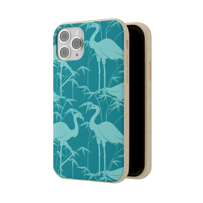 "Egrets in Teal" Eco Biodegradable Cases - iPhone and Galaxy