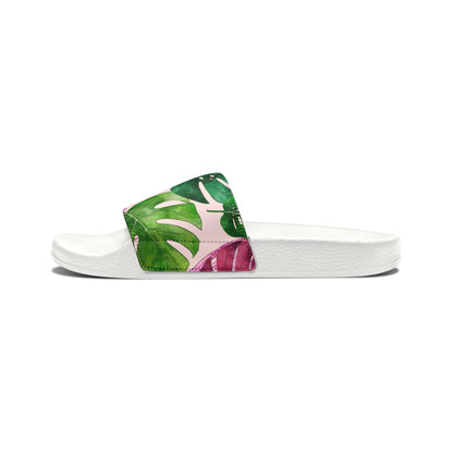 "Jungle Whispers: Coral Serenade" Men's Beach Sandals