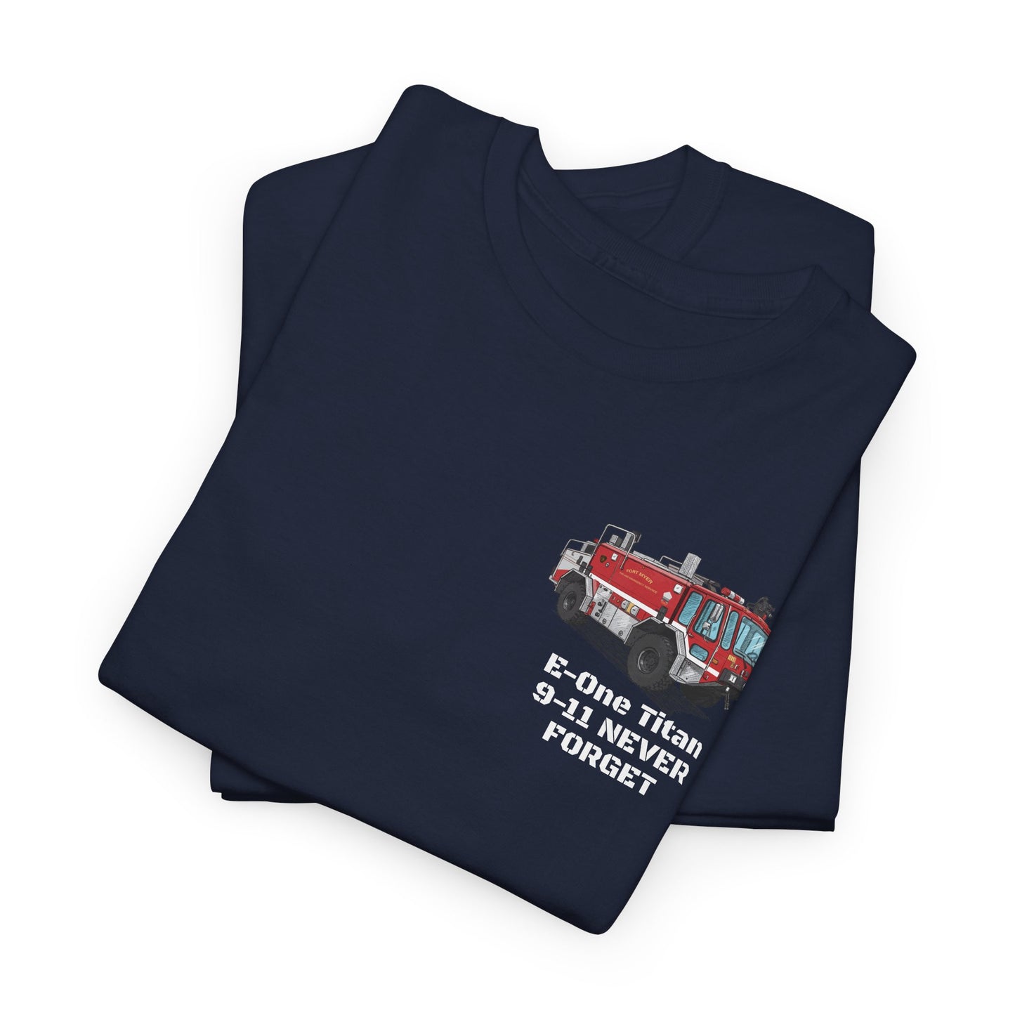 E-One Titan Foam 161 9-11 Pentagon Truck Fundraiser Tee by Island Vibes For Life