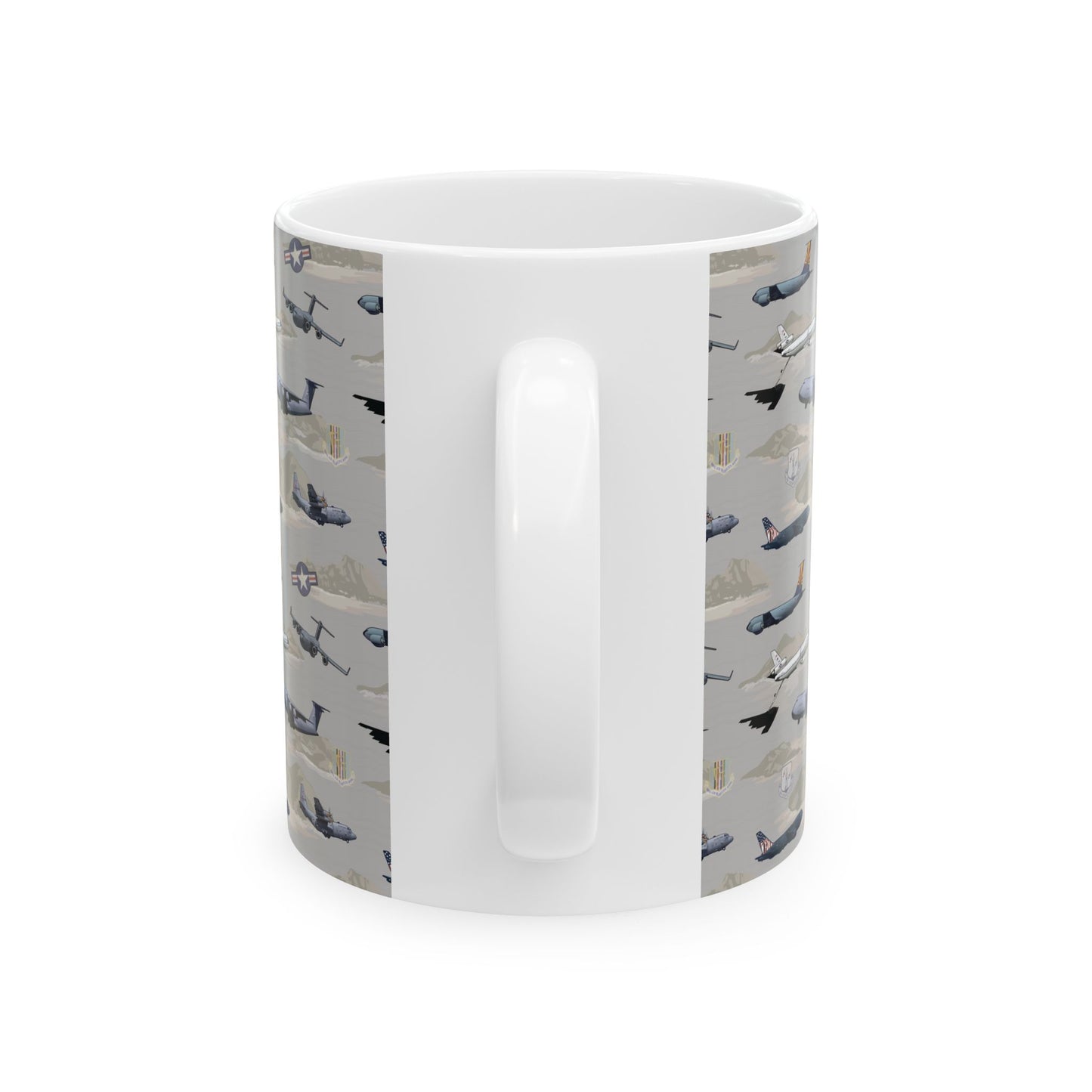 Airplane Beige Ceramic Mug, (11oz, 15oz)