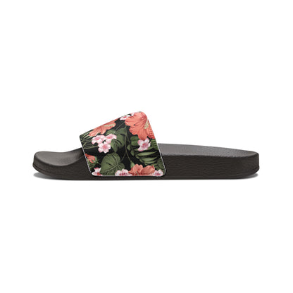 "Midnight Bloomscape" Men's Beach Sandals