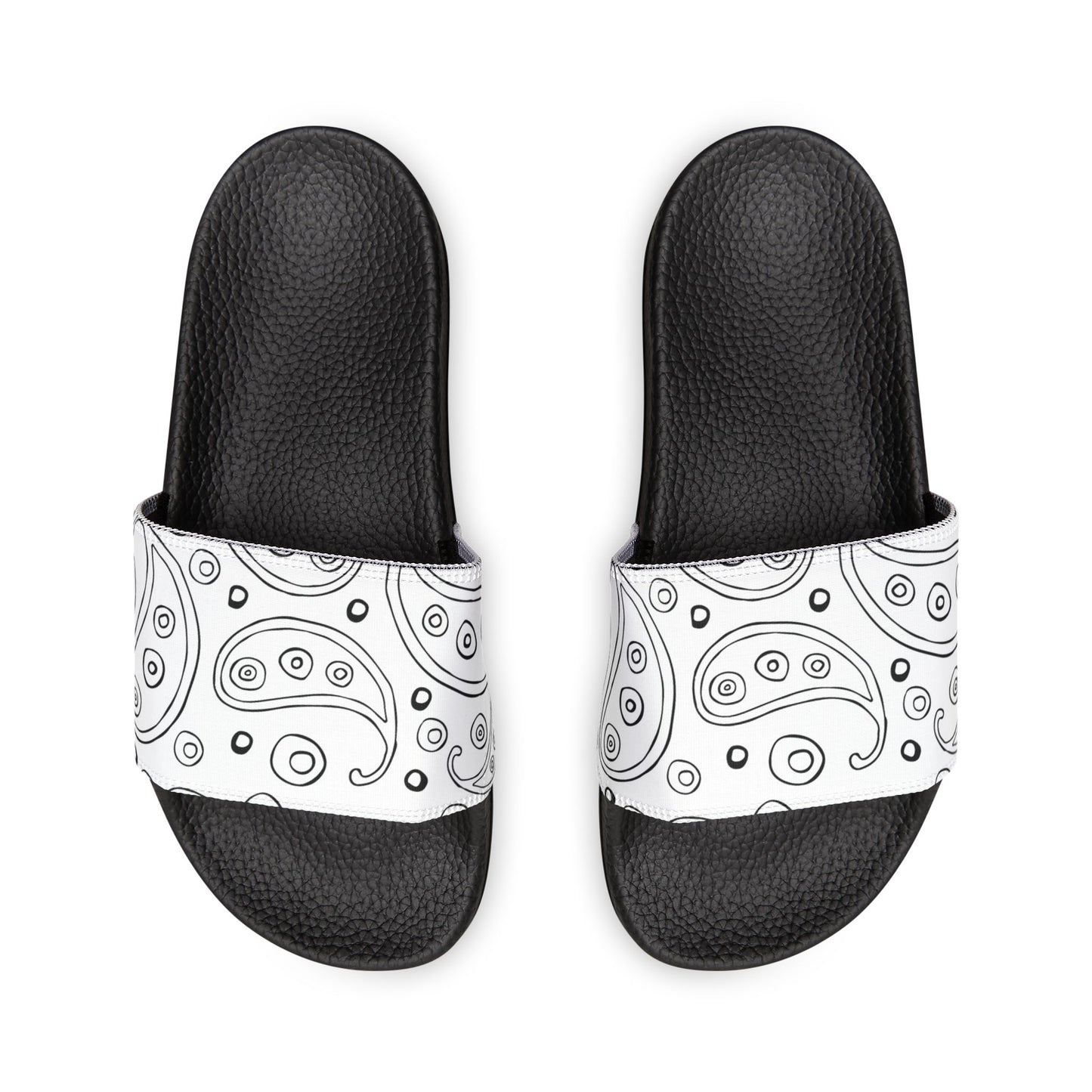 "White Paisley Breeze" Men's Beach Sandals