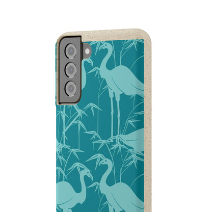 "Egrets in Teal" Eco Biodegradable Cases - iPhone and Galaxy