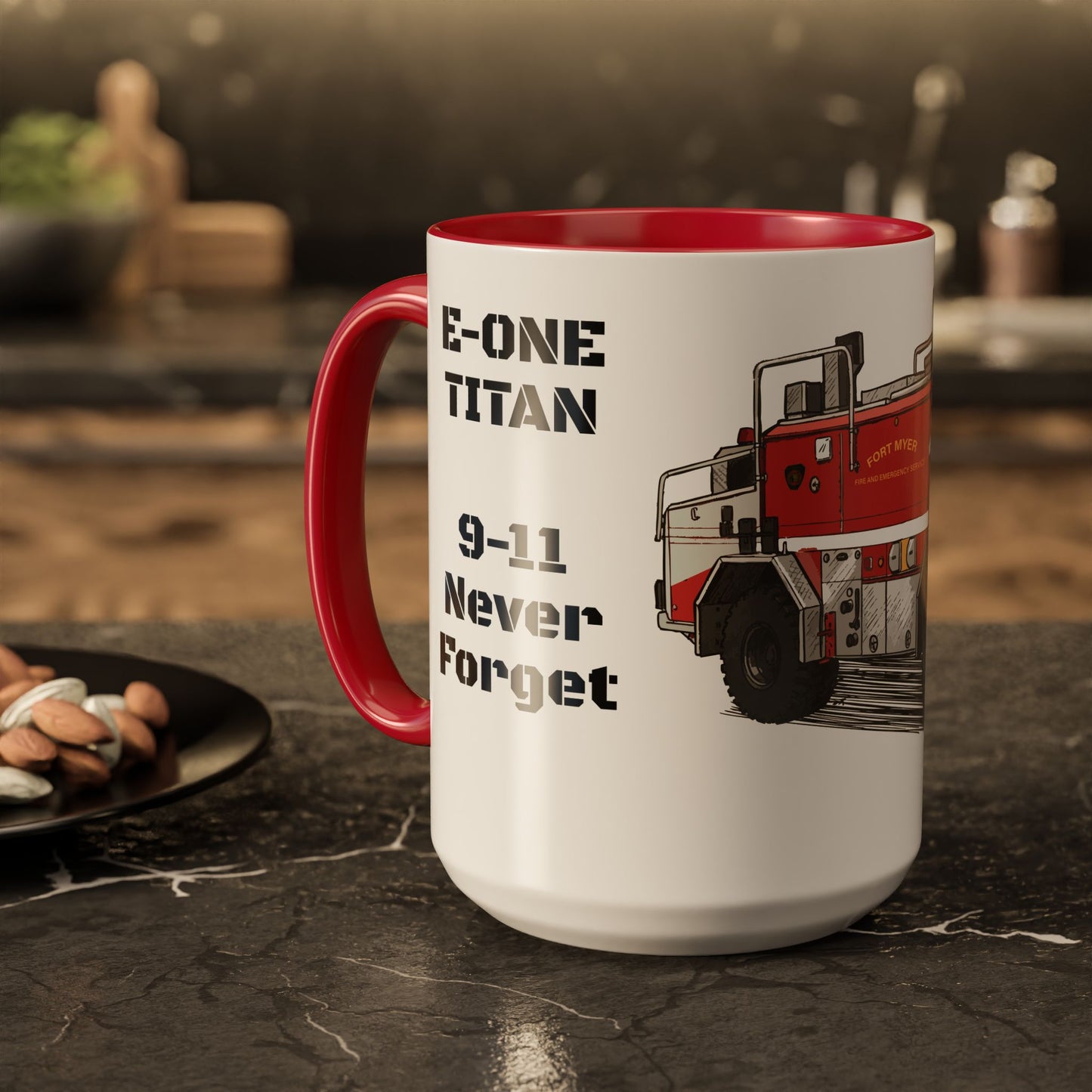 E-One Titan Foam 161 CFR Truck Fundraiser Coffee Mug by Island Vibes For Life