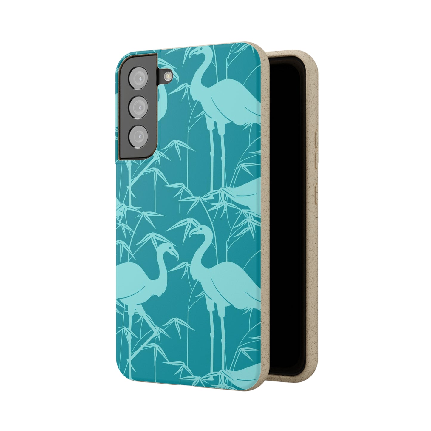 "Egrets in Teal" Eco Biodegradable Cases - iPhone and Galaxy