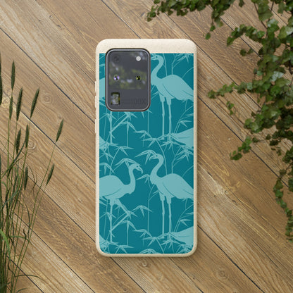 "Egrets in Teal" Eco Biodegradable Cases - iPhone and Galaxy