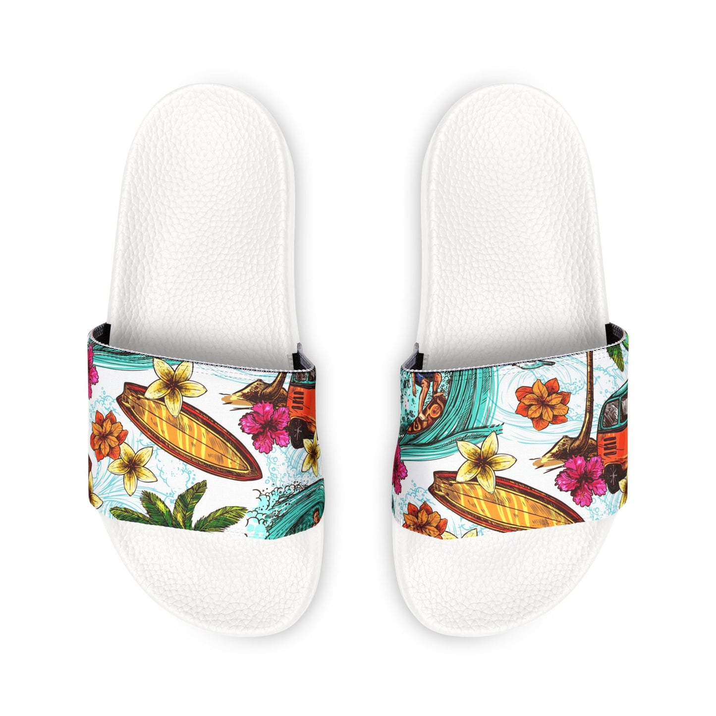 "Microbus and Surfboards" Men's Beach Sandals