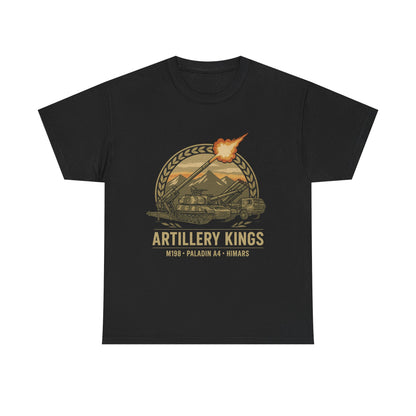 Artillery Kings Tee - Vintage Style Heavy Cotton Shirt, Military Themed Apparel, Gift for Veterans, Casual Wear, Patriotic T-Shirt