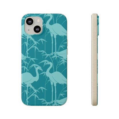 "Egrets in Teal" Eco Biodegradable Cases - iPhone and Galaxy