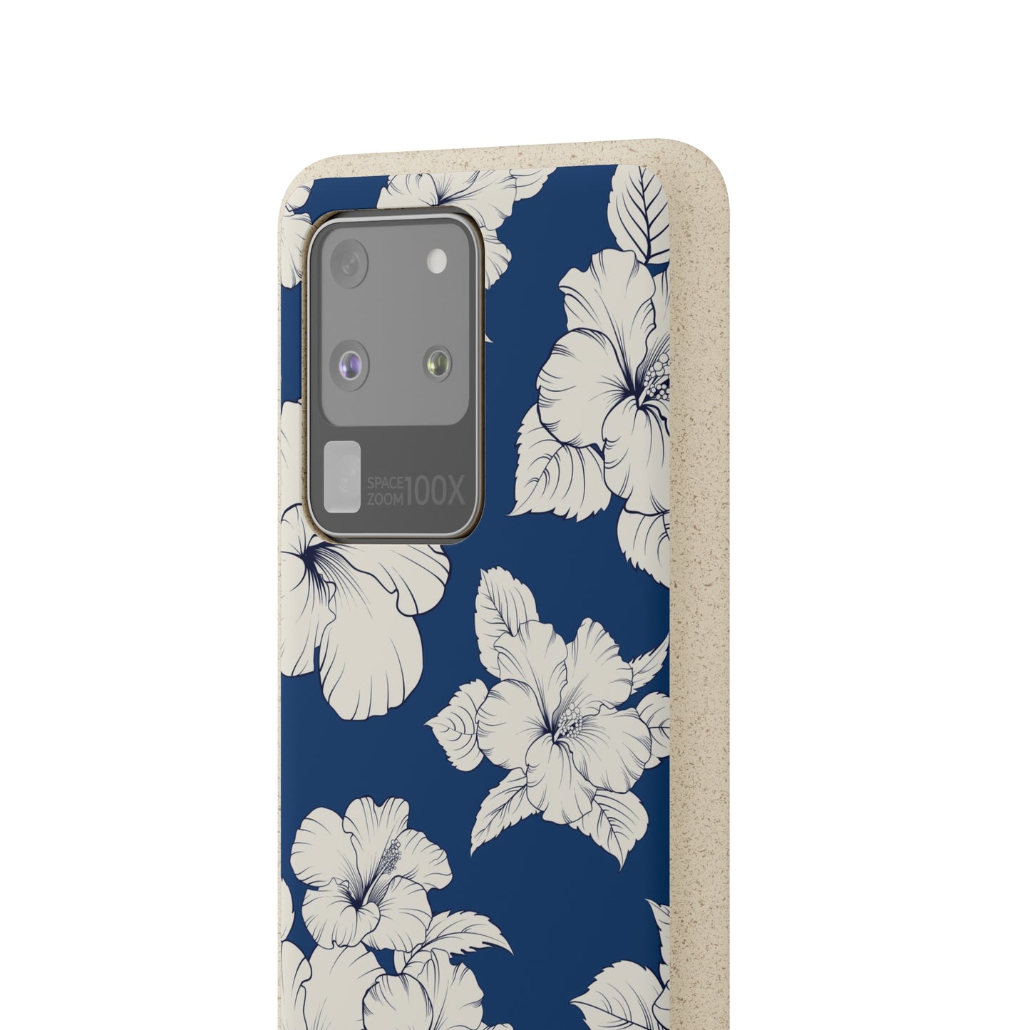 "Classic White Hibiscus"  Eco Biodegradable Phone Cases - iPhone and Galaxy