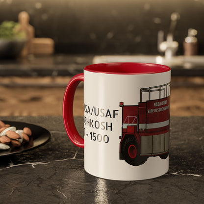 NASA / USAF Oshkosh T-1500 Crash Fire Rescue Coffee Mug by Island Vibes For Life