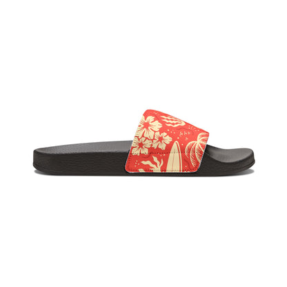 "Tropical Radiance in Red" Women's Beach Sandals