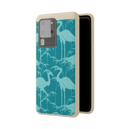 "Egrets in Teal" Eco Biodegradable Cases - iPhone and Galaxy