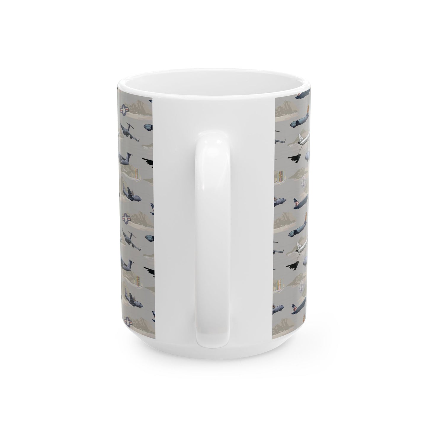 Airplane Beige Ceramic Mug, (11oz, 15oz)