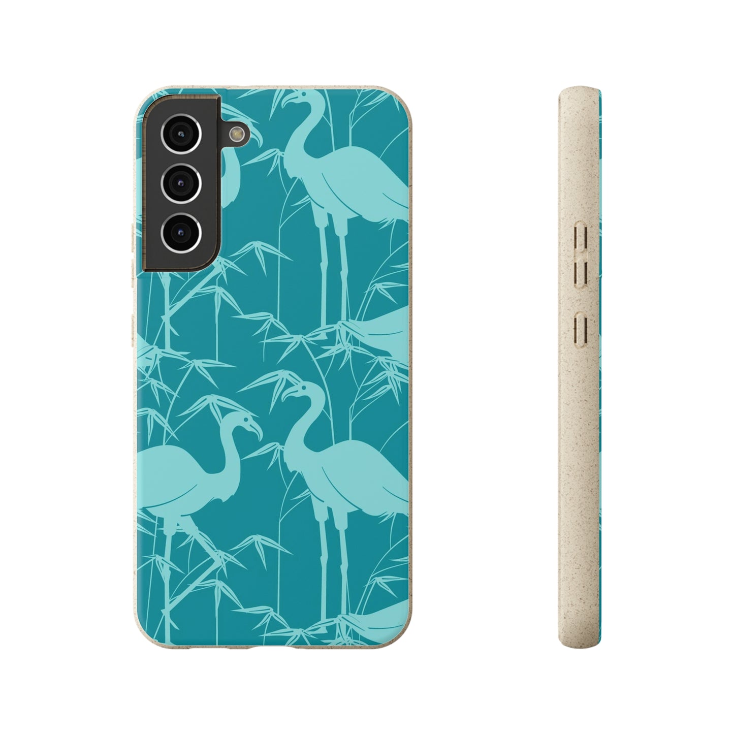 "Egrets in Teal" Eco Biodegradable Cases - iPhone and Galaxy