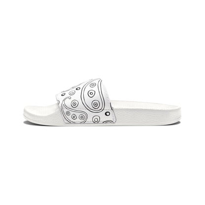 "White Paisley Breeze" Men's Beach Sandals