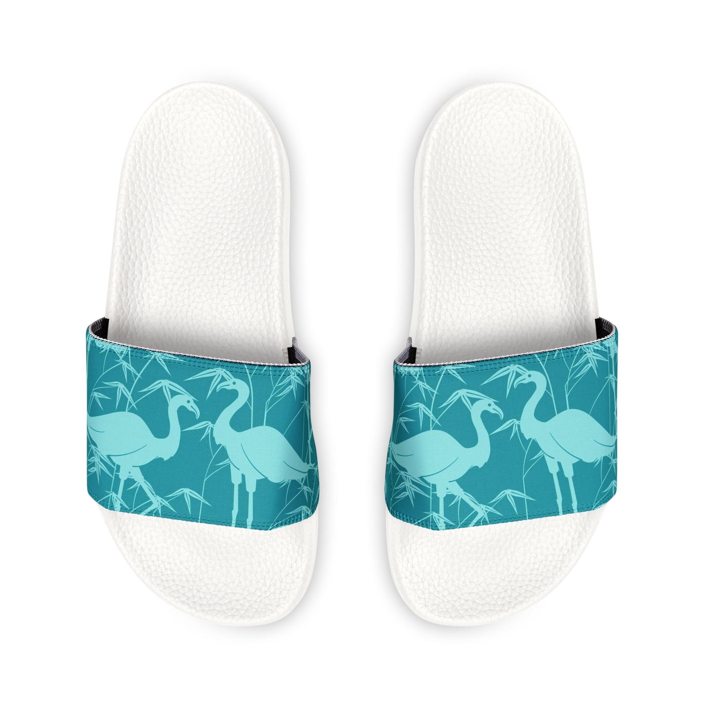 "Egrets in Teal" Men's Beach Sandals