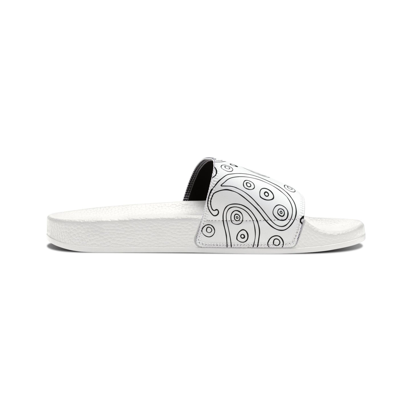 "White Paisley Breeze" Women's Beach Sandals