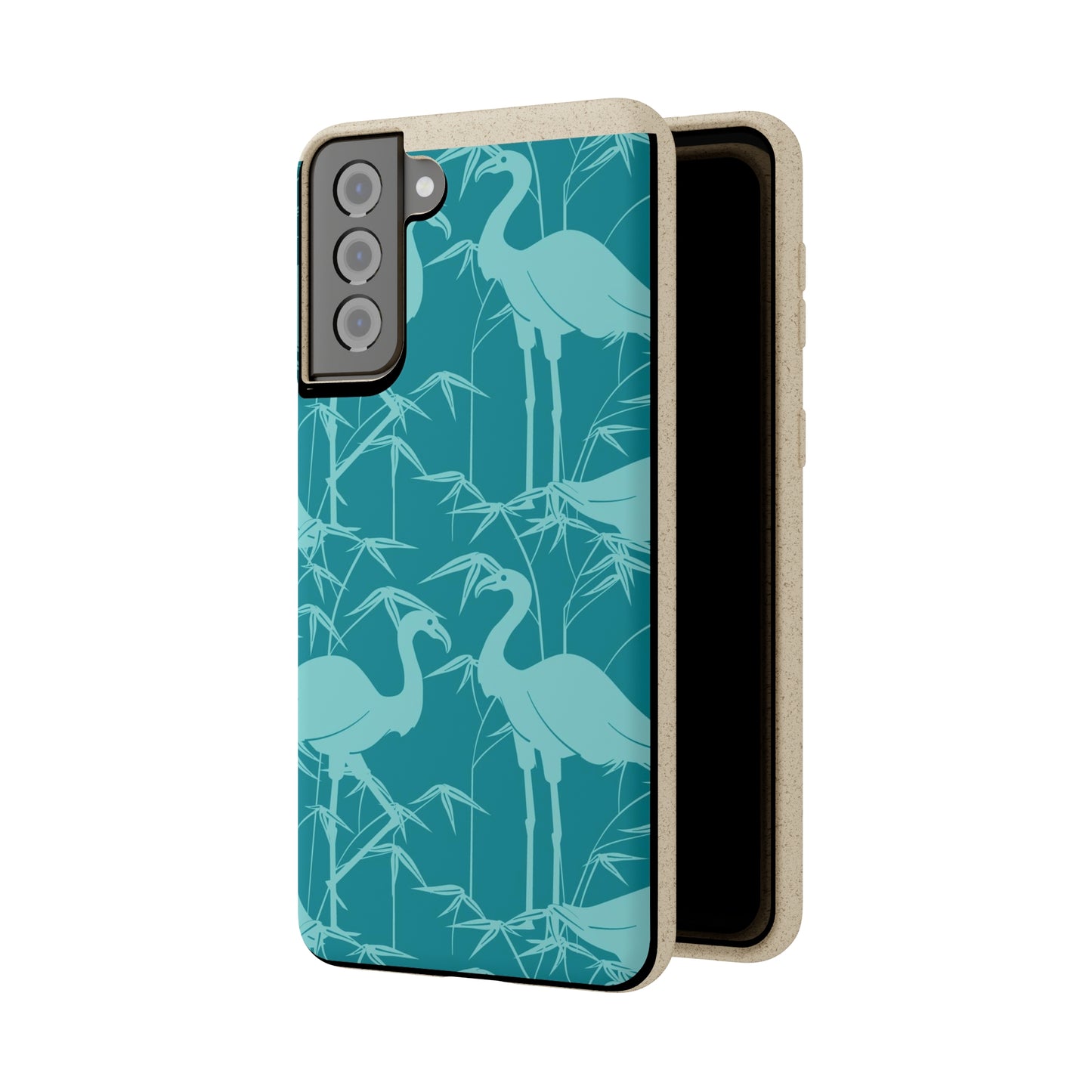 "Egrets in Teal" Eco Biodegradable Cases - iPhone and Galaxy