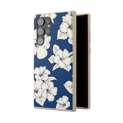 "Classic White Hibiscus"  Eco Biodegradable Phone Cases - iPhone and Galaxy