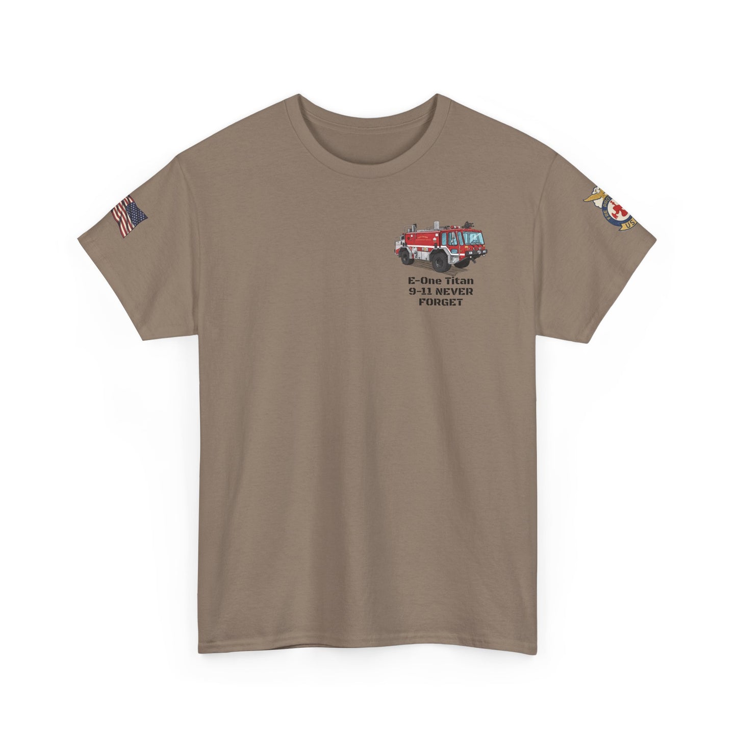 E-One Titan Foam 161 9-11 Pentagon Truck Fundraiser Tee by Island Vibes For Life