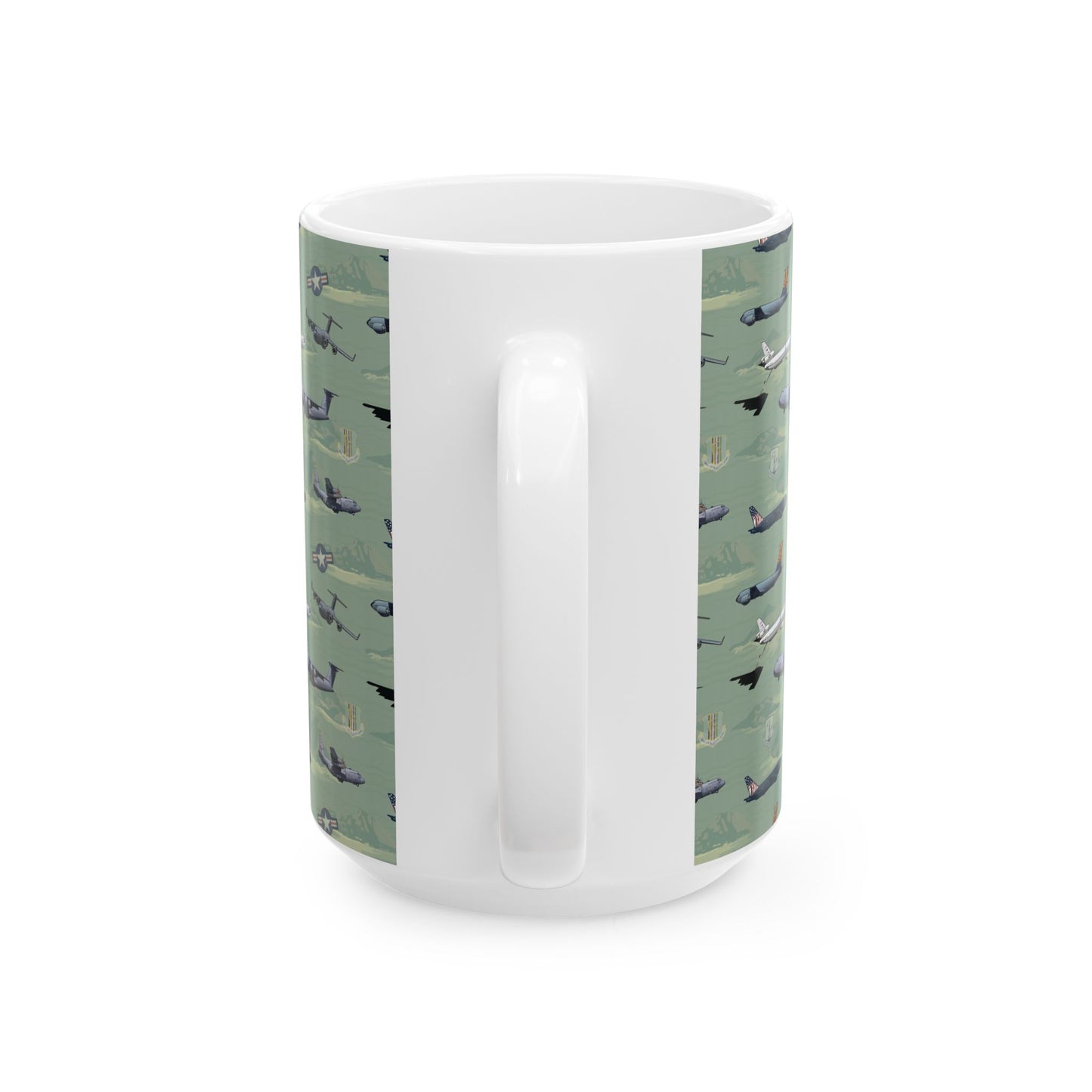 Airplane Green Ceramic Mug, (11oz, 15oz)