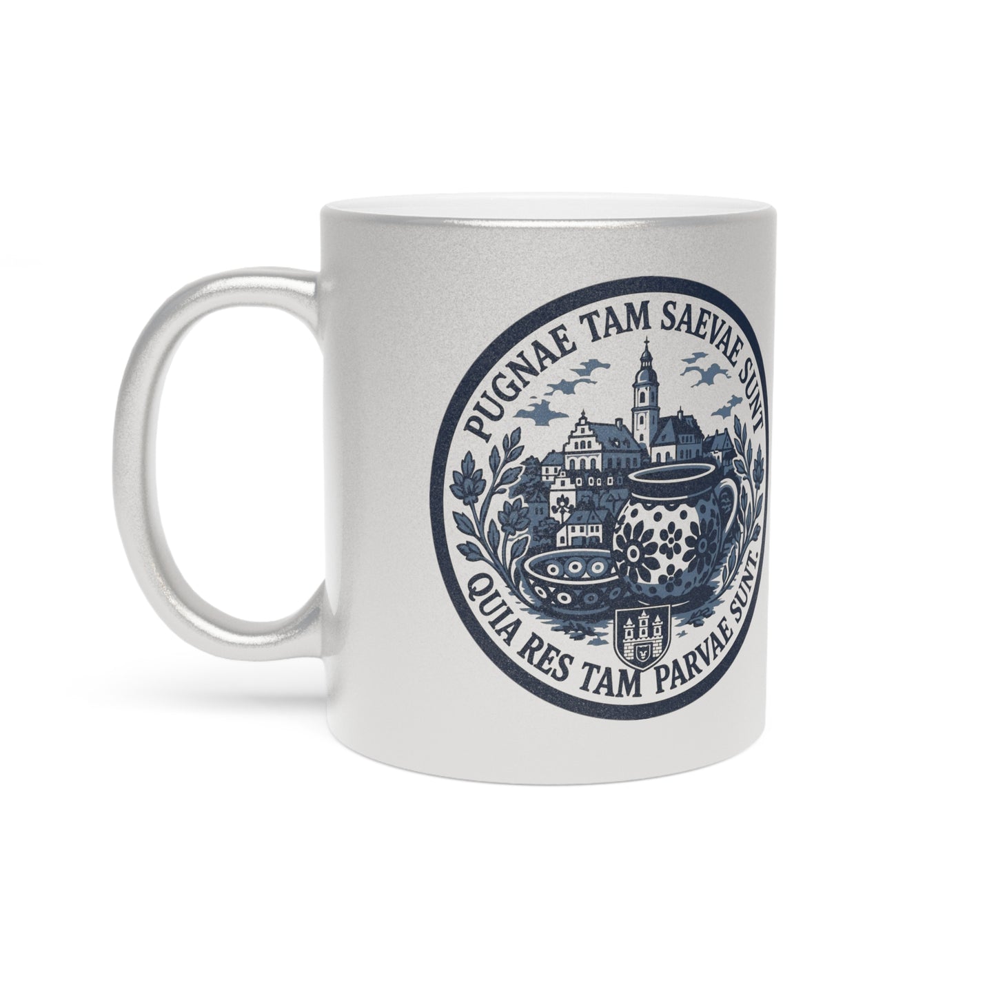 FOS Bolesławiec “Pugnae Tam Saevae Sunt” Metallic Coffee Mug