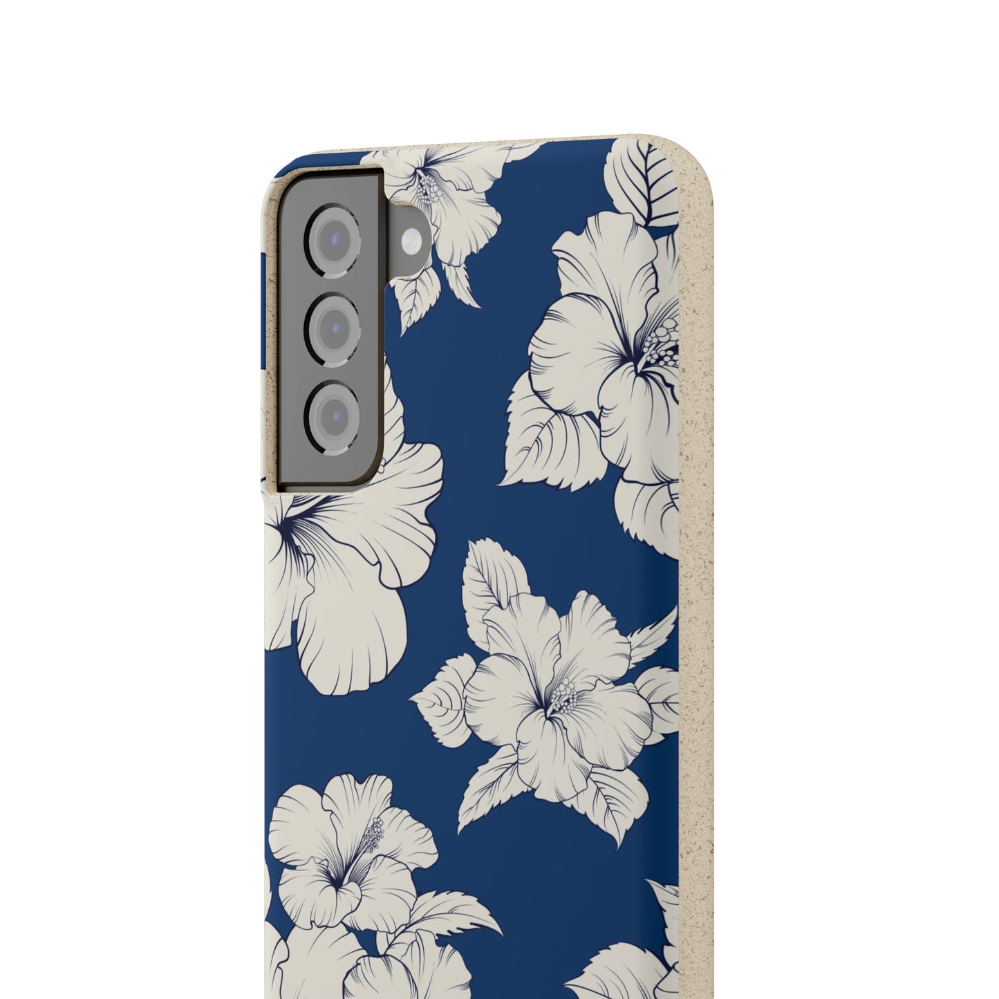 "Classic White Hibiscus"  Eco Biodegradable Phone Cases - iPhone and Galaxy