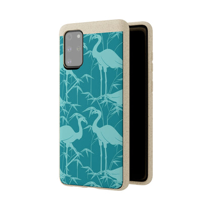 "Egrets in Teal" Eco Biodegradable Cases - iPhone and Galaxy