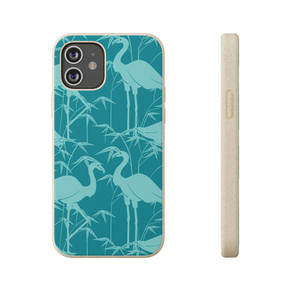 "Egrets in Teal" Eco Biodegradable Cases - iPhone and Galaxy