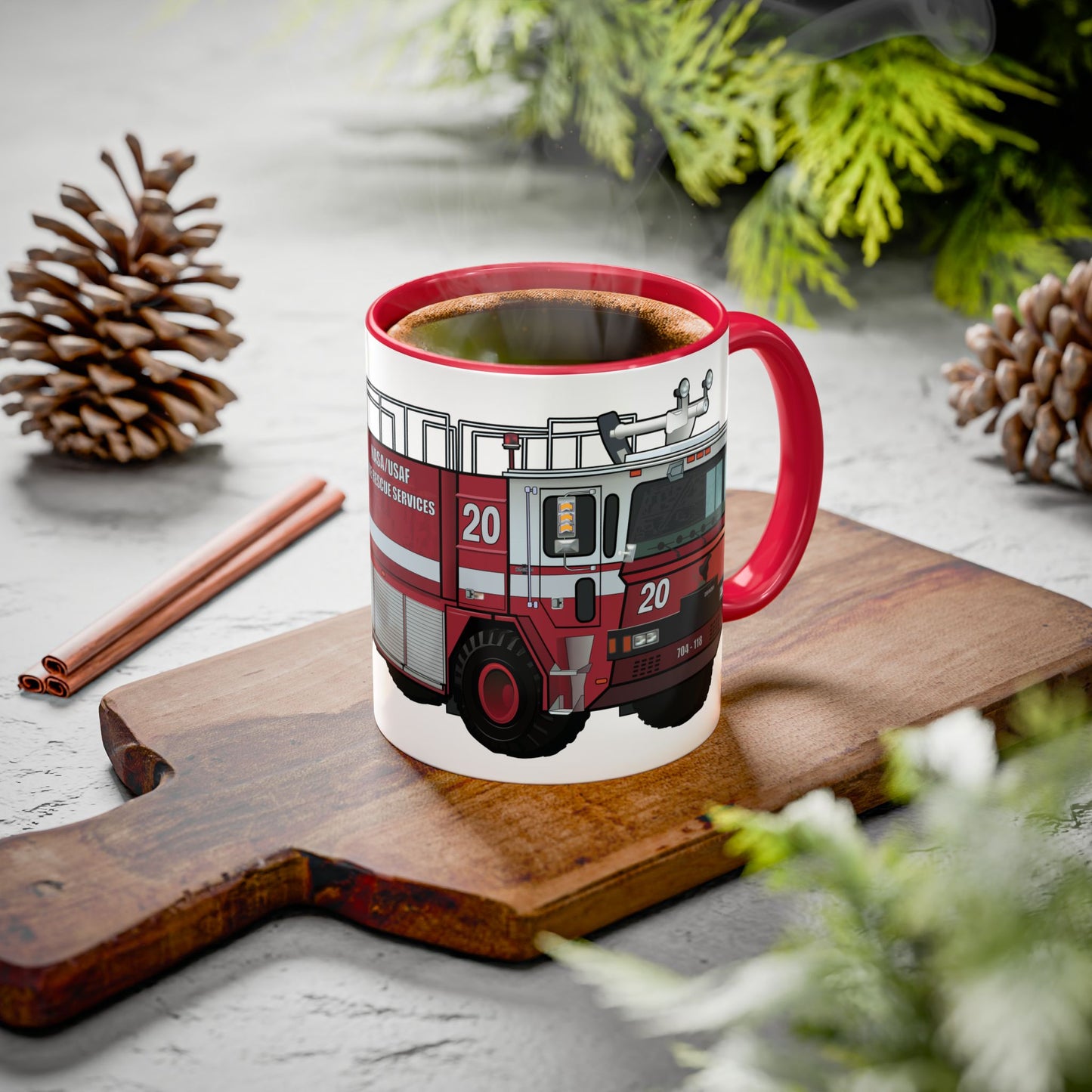 NASA / USAF Oshkosh T-1500 Crash Fire Rescue Coffee Mug by Island Vibes For Life