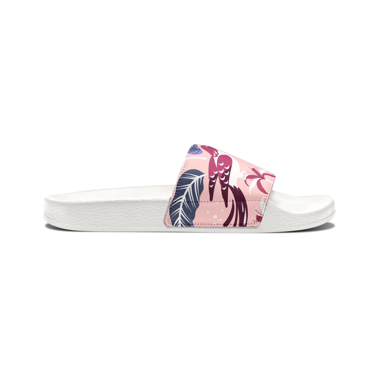 "Tropical Avian Whispers: Pink Paradise" Women's Beach Sandals